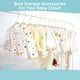 thumbnail image 3 of Perchas de armario para bebés Tonswachic, paquete de 50 con 10 clips (beige), 3 of 7