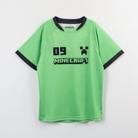 Polera Manga Corta Niño Verde Fútbol Minecraft