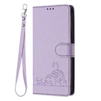 Funda Tipo Cartera Foxdock Para Itel A60 /A60S Con Soporte, Ranuras, Rfid, Diseño De Gato