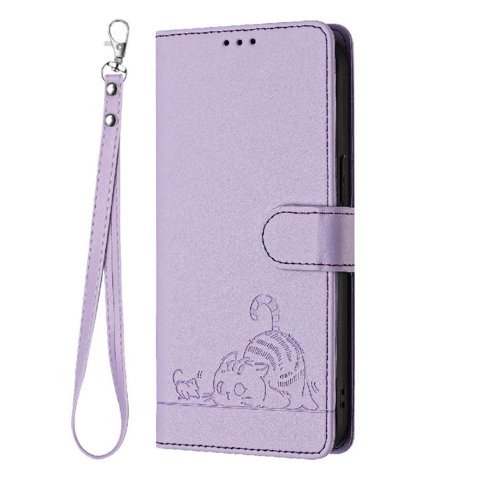 Funda Tipo Cartera Foxdock Para Itel A60 /A60S Con Soporte, Ranuras, Rfid, Diseño De Gato