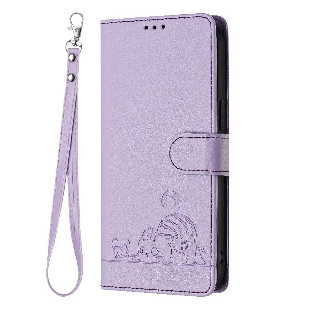 Funda Tipo Cartera Foxdock Para Itel A60 /A60S Con Soporte, Ranuras, Rfid, Diseño De Gato