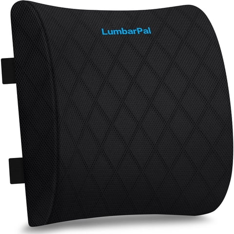Almohada De Apoyo Lumbar Lumbarpal Para Silla De Oficina Y Coche, Color Negro