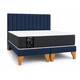 thumbnail image 4 of Cama 2 Plazas Completa Azul | Base Europea + Colchón Mery Desing 22CM + Respaldo Tapizado, 4 of 8