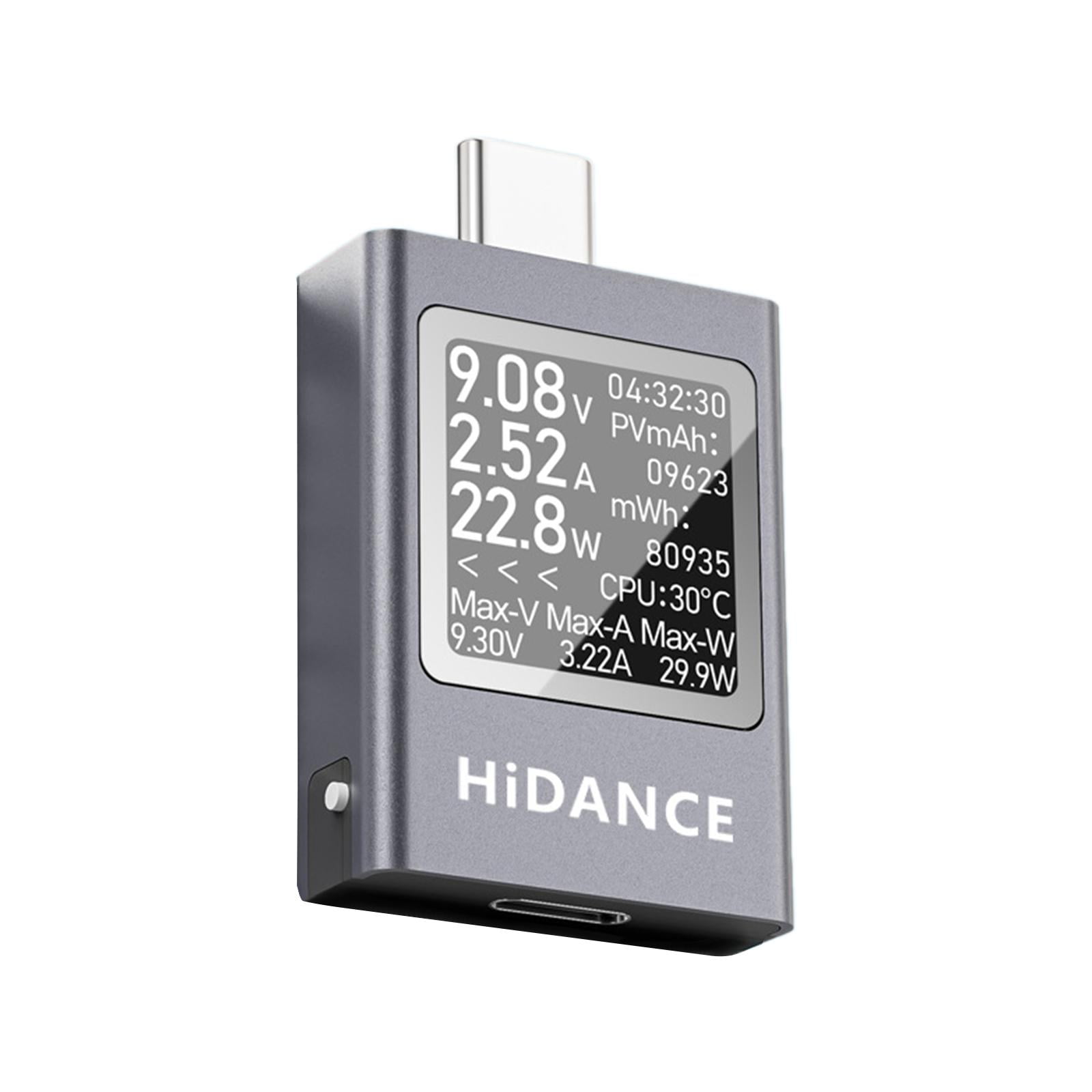 Magideal - Probador Usb C De Voltaje, Voltímetro De Corriente, Evaluación Precisa, Multímetro Digital Práctico, Medidor De Potencia Tipo C Para Carga De Teléfono