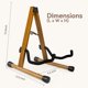 thumbnail image 4 of Soporte para Guitarra KingPoint Plegable de Marco en A, Madera de Acacia, 4 of 5