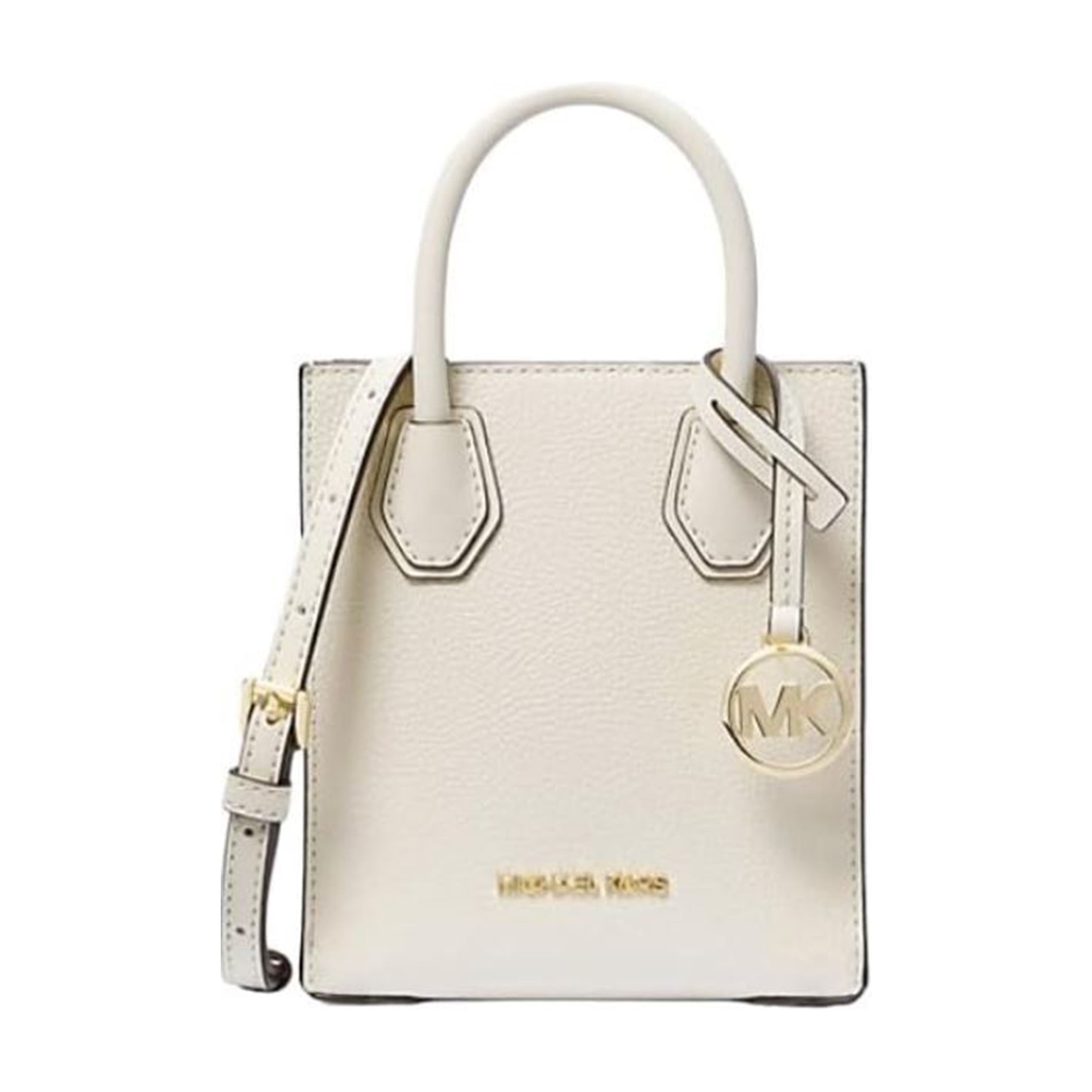 Cartera Michael Kors Mercer Xs Cuero Crossbody Color Crema Claro