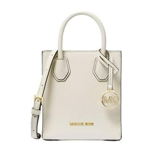 Cartera Michael Kors Mercer Xs Cuero Crossbody Color Crema Claro