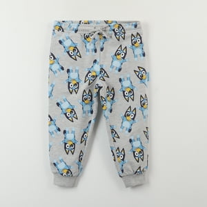 Pantalon De Buzo Niña Siluetas Gris Bluey