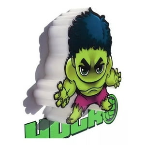 Fxlight - Luz Decorativa Mural 3D Mini Hulk Marvel Vengadores