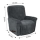 thumbnail image 4 of Funda elástica para sillón reclinable de terciopelo de zorro plateado con todo incluido, funda para mecedora sencilla, funda para sofá de tela gruesa de color sólido, 4 of 5