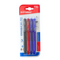 Genérico - Lapices Borrables Tinta Gel 0,7 Mm Azul, Negro Y Rojo Set De 4