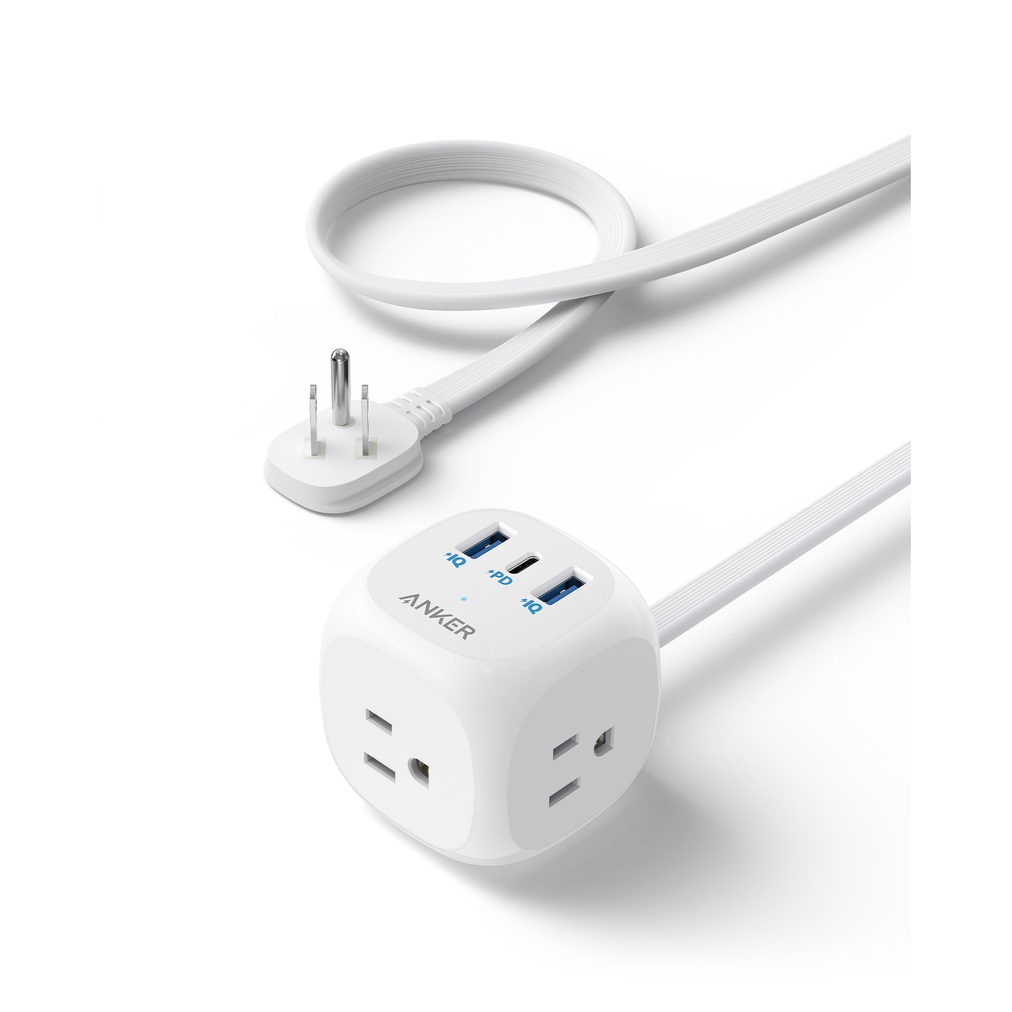 Power Strip Anker Usb-c 321 De 20 W Con 3 Enchufes Y Usb-c Para Iphone