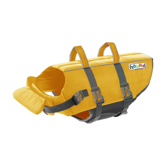 Chaleco salvavidas para perros Outward Hound Granby Splash amarillo, tamaño mediano