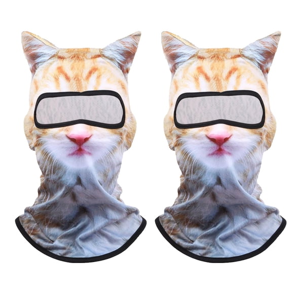 Pasamontañas Daxotu Cat 3D Sheisty Face para invierno, paquete de 2