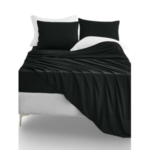 Genérico - Juego De Sabanas 210 Hilos Doral Plaza Y Media Negro