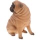 thumbnail image 5 of figura animal modelo plástico figurita ni?os juguete regalo decoración del hogar pug amarillo, 5 of 5