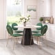 thumbnail image 5 of Silla de comedor Zuo Odessa de tela de terciopelo verde y dorado, 5 of 9