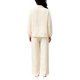 thumbnail image 3 of INSPIRE CHIC Conjunto de 2 Piezas para Mujer Ajuste Regular Camisa de Manga Larga con Hombro Caído y Botones Pantalones de Pierna Ancha para Trabajo Casual Talla Extra Grande Albaricoque, 3 of 5