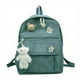 thumbnail image 1 of Kawaii Corduroy Backpack With Cute Bear Pendant, Preppy Style Laptop School Bag, Cute Cartoon Travel Bookbag, 1 of 4