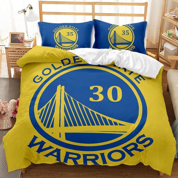 GOLDEN STATE WARRIORS Quilt Duvet Cover Set Home Textiles Soft Queen Double 3-Piece Bedding Set