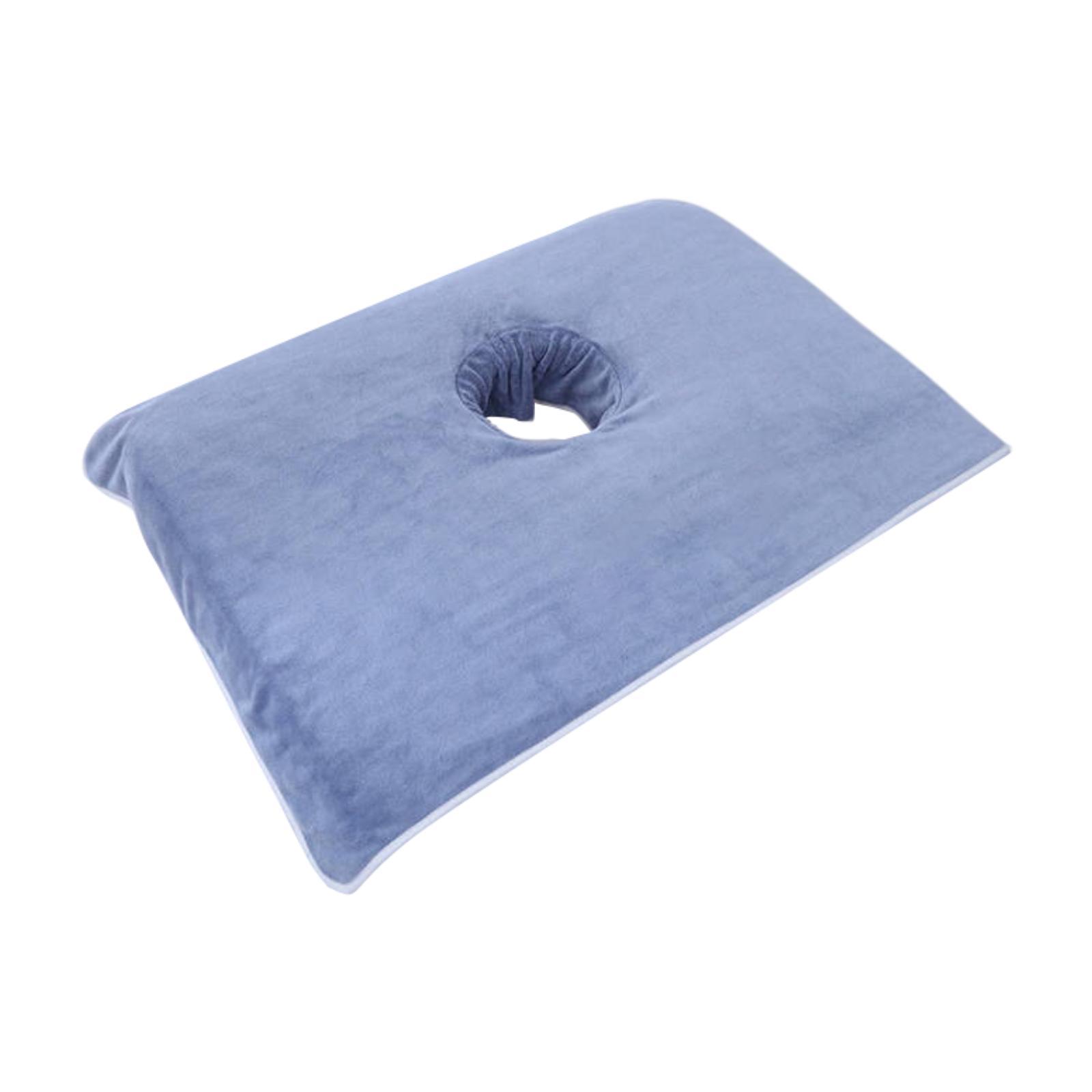 Magideal - Toalla Para Camilla De Masaje Con Orificio Facial, Funda Para Camilla, Toalla Facial Cómoda Y Lavable, Toalla De Belleza Para Spas, Salones De Belleza Azul