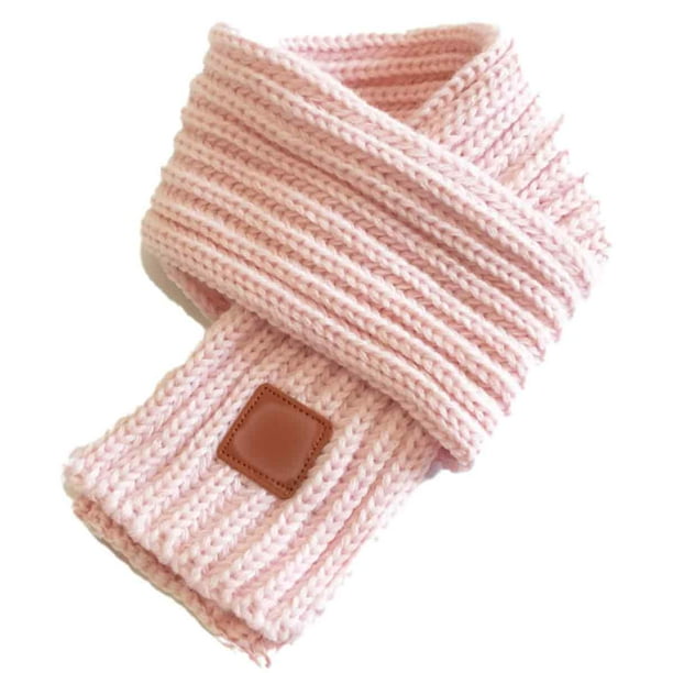 Bufanda de punto para hombre y mujer, bonita, de moda, color liso, sencilla, para otoño e invierno, cálida para bebé.