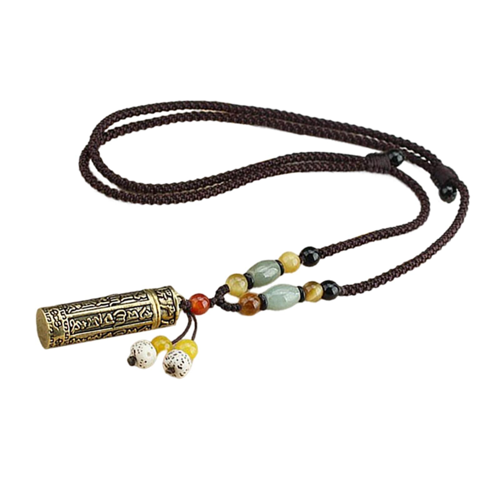 Magideal - Con Colgante De Caja Gawu, Joyería Religiosa Budista Mantra Charms Collection Oración Mujeres Hombres Decoración Budista Amulèto , Borla