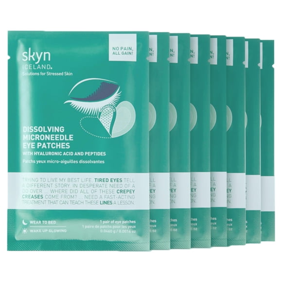 Parches con microagujas que disuelven debajo de los ojos Skyn ICELAND, 8 pares