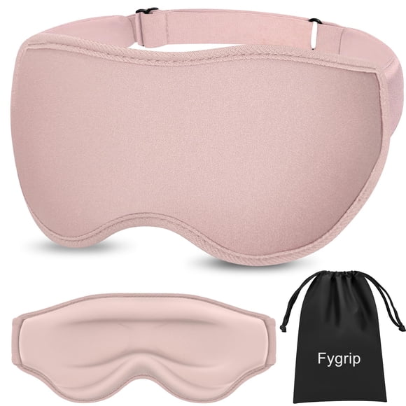 Máscara de Sueño FYGRIP 3D Sin Presión y Bloqueo de Luz Rosa