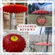 thumbnail image 2 of Protector contra la lluvia Andergi de 34 cm con diseño de flor roja, 2 of 9