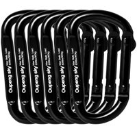 Mosquetón Oupeng Sky Heavy Duty Iron, 363 Kg, Negro, 6 Unidades
