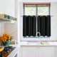 thumbnail image 1 of PiccoCasa 2Pcs Panel de Cortina Pequeña para Ventana Bloqueo de Luz, Cortina de Cocina, Negro 42 x 36 Pulgadas, 1 of 7