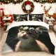 thumbnail image 1 of Orange Cat with Floral Wreath in Sunlight Printed Duvet Cover Set Bedding Set with Colorful Patterns Suitable for All Seasons Essential for Home and Guest Rooms, 1 of 1