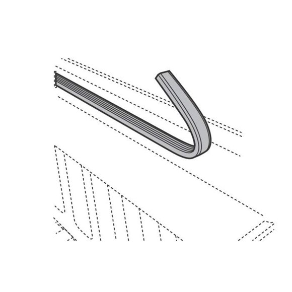 Kit de servicio AUTO PART BAK Industries PARTS-326A0004, con forma de mamparo, estriado grueso, 1,9 cm x 165 cm