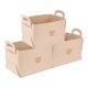 thumbnail image 1 of REGALWOVEN Cubo de Almacenamiento, Juego de 3 Cestas de Almacenamiento con Asas para Estantes y Armarios, Cesta de Almacenamiento Plegable para Organizar Ropa y Libros Beige 14.2*9.8*9.1in, 1 of 6