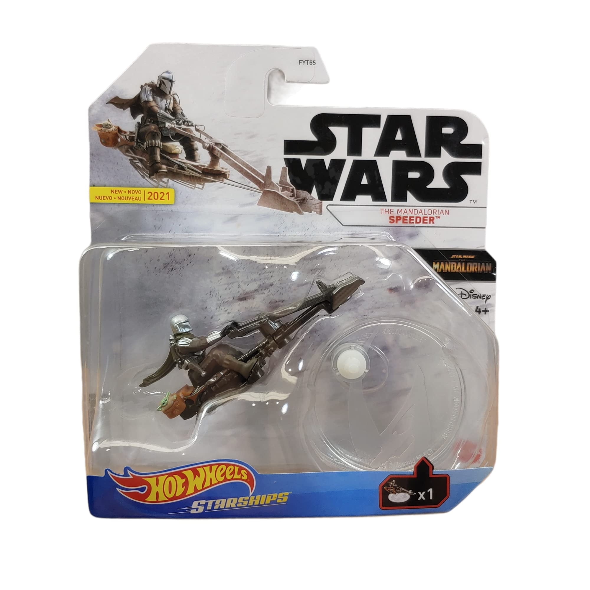 Juguete Hot Wheels Starships The Mandalorian Speeder Con Grogu