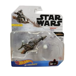 Juguete Hot Wheels Starships The Mandalorian Speeder Con Grogu