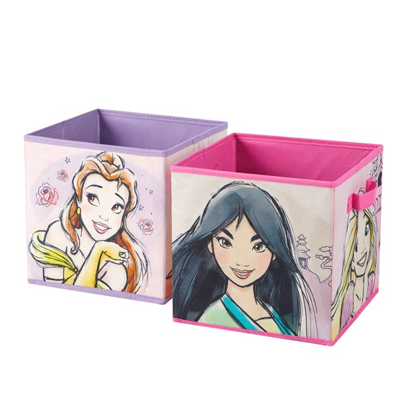 Cajas de Almacenamiento Idea Nuova Disney Princesas 25x25 cm Set de 2