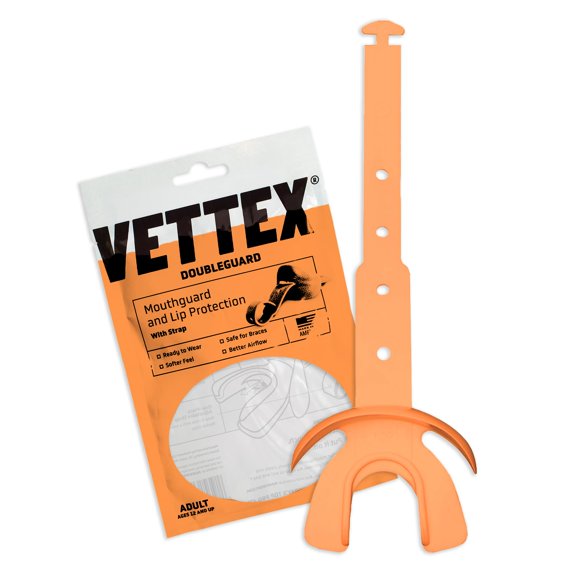 Protector Bucal Vettex DoubleGuard Naranja Neón