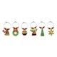 thumbnail image 2 of 6pcs / Set Anillos de copa de vino de Navidad Mark Charms Party Decor Angel Style, 2 of 5
