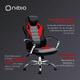 thumbnail image 2 of Silla Gamer Nibio Rookie Reclincable Cuero PU Roja, 2 of 5