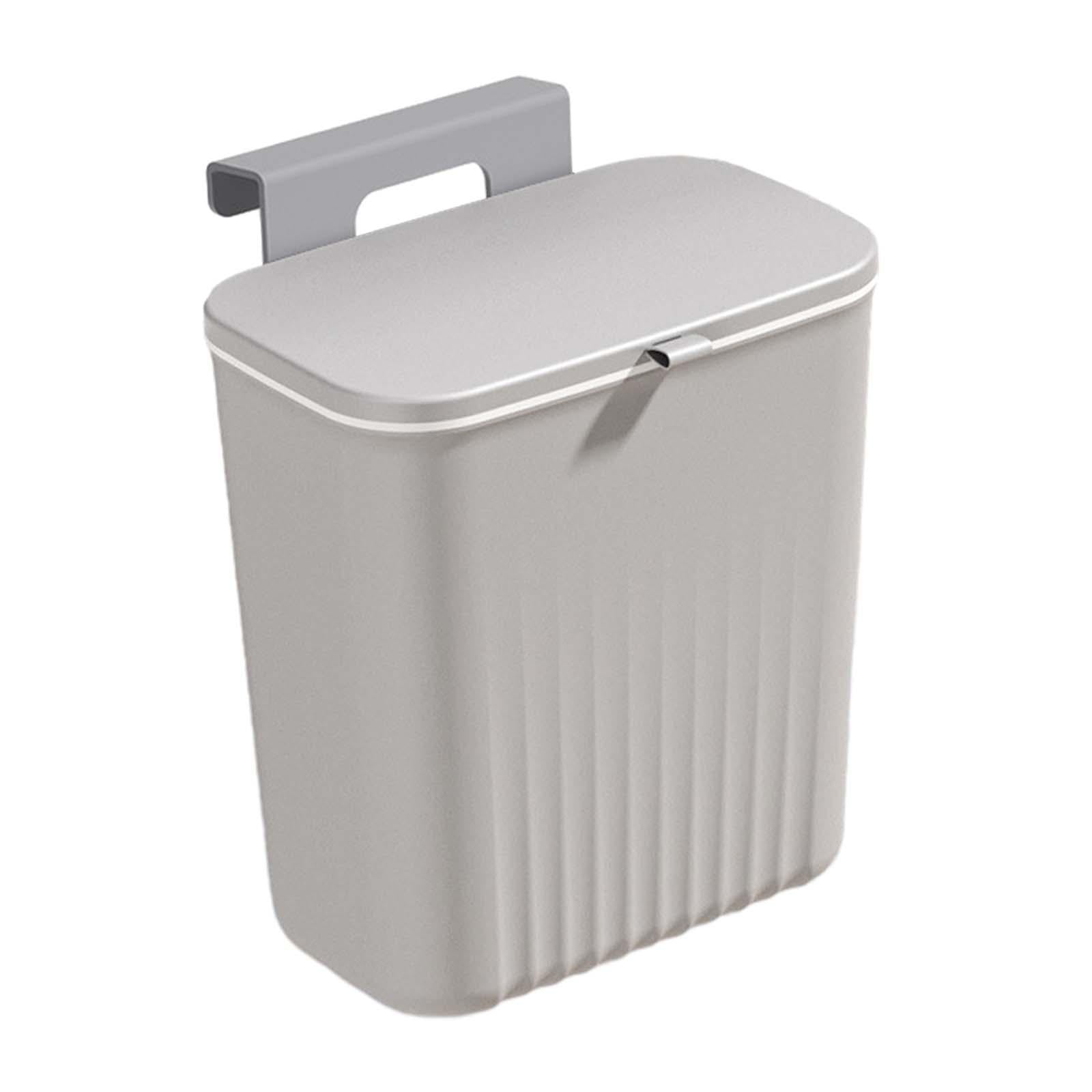 Magideal - Cubo De Basura De Cocina Colgante, Cubo De Basura, Cubo De Basura Debajo Del Fregadero, Cubo De Basura Montado En La Pared Para Baño, Camping, Sala De Gris