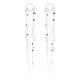 thumbnail image 1 of Aros Largos Colgantes Elegantes Cascada Plateado, 1 of 3