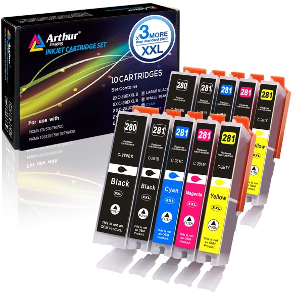 Cartuchos de tinta Arthur Imaging Canon 280/281 PGI-280XXL CLI-281XXL