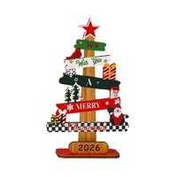 Bothyi - Árbol De Navidad De Madera, Letrero Navideño Para Sala De Estar, Estilo Vitrina Festiva D