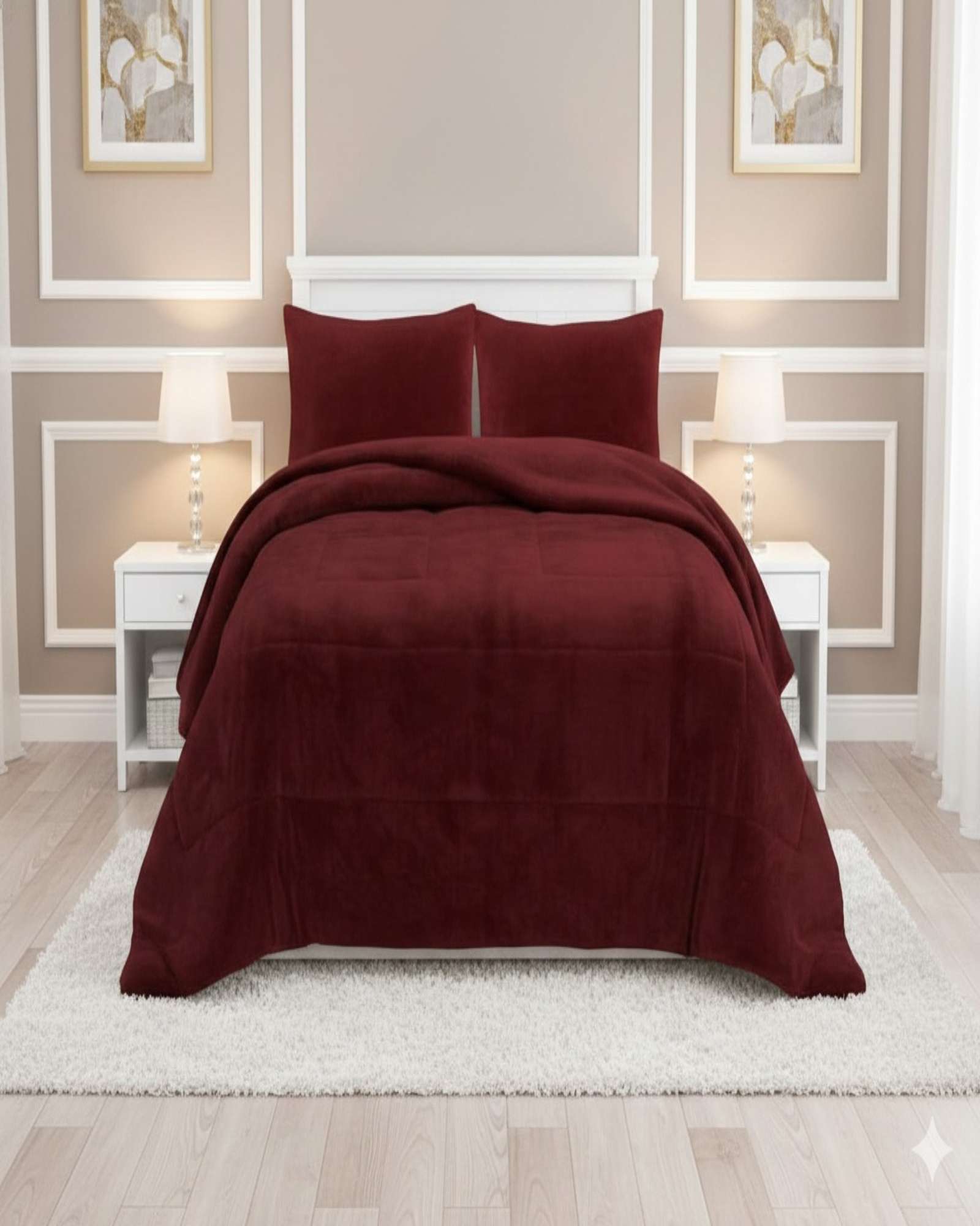 Imac Hogar - Cubrecama Plush Con Chiporro De Invierno 2 Plazas