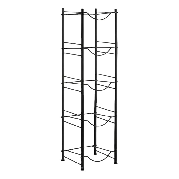 Genérico - Rack Estante Organizador De 5 Botellones Bidones Agua 20 Lts Negro