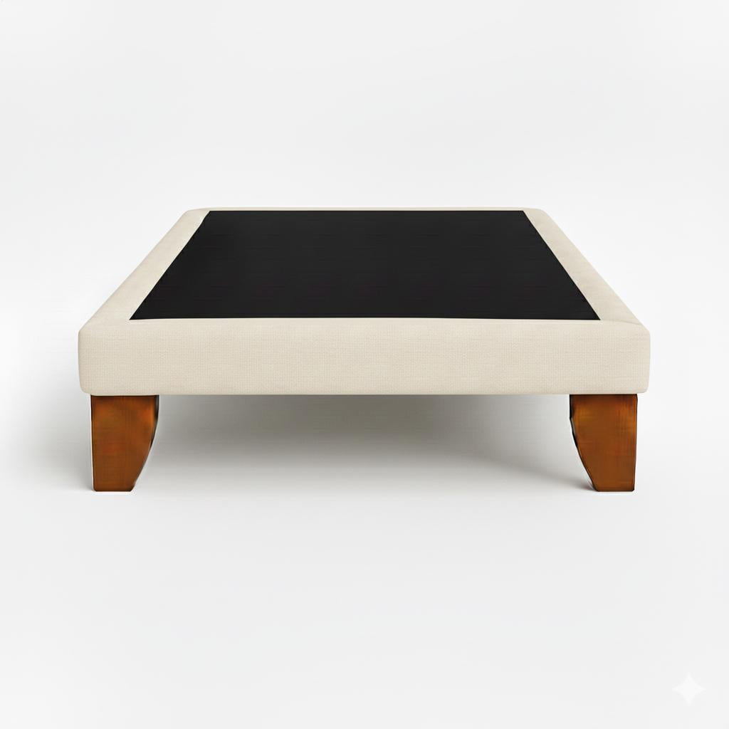 Vitelio - Base De Cama 1 Plaza Color Crudo