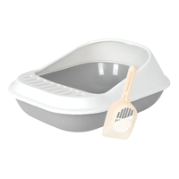 Genérico - Arenero Bandeja Sanitaria Baño Gato Mascota Semicerrado Color Gris