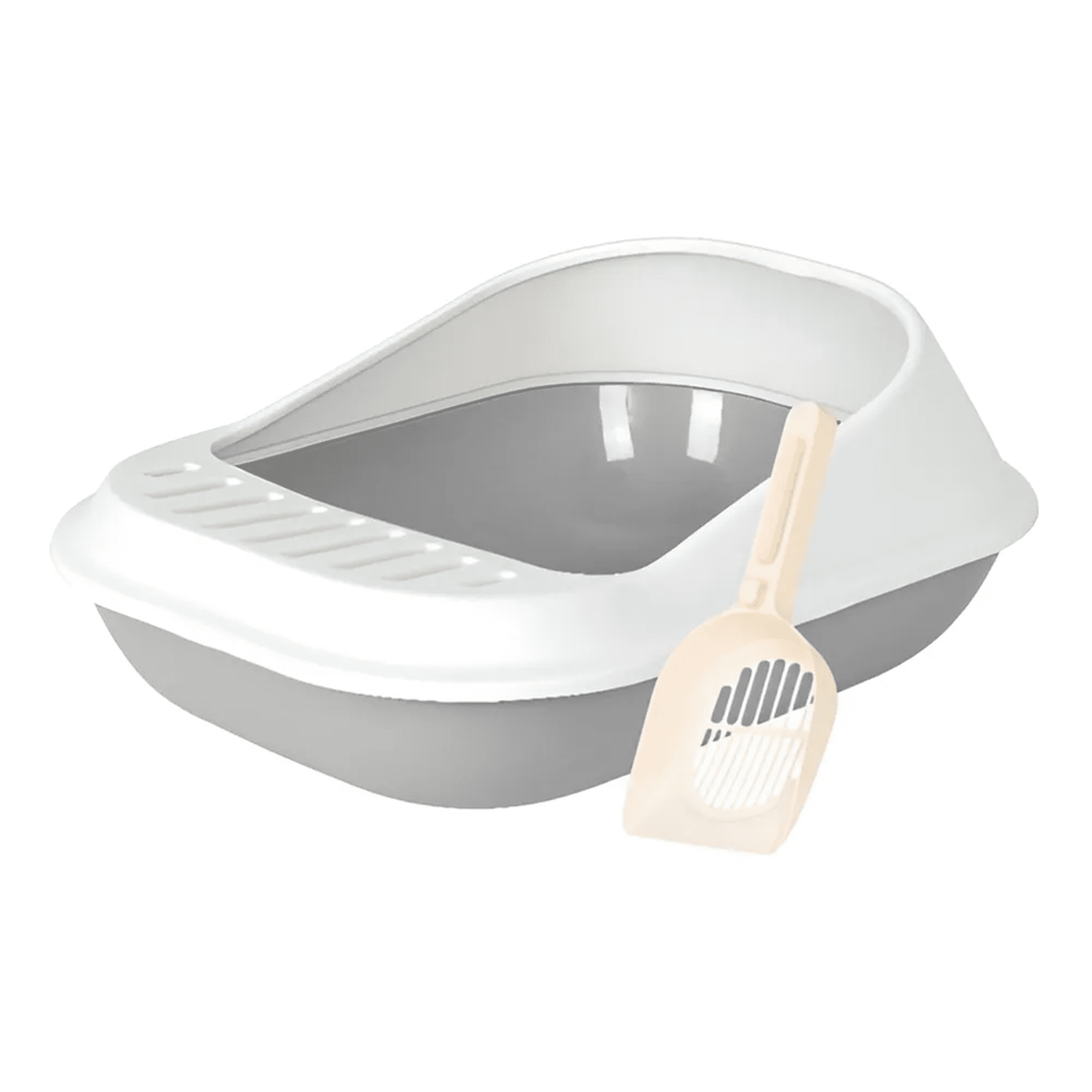 Genérico - Arenero Bandeja Sanitaria Baño Gato Mascota Semicerrado Color Gris